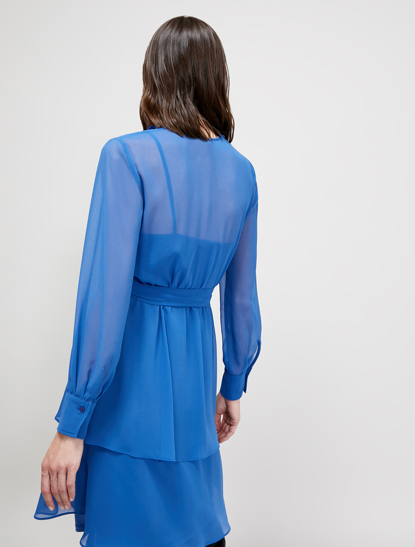 Flounced georgette dress, air force blue - Pennyblack Flounced georgette dress - air force blue - pennyblack