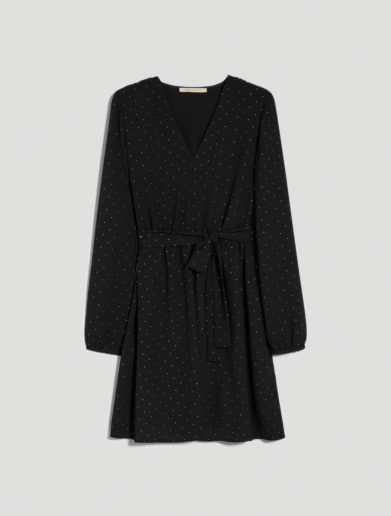 Georgette dress with studs, black pattern - Pennyblack Georgette dress with studs - black pattern - pennyblack