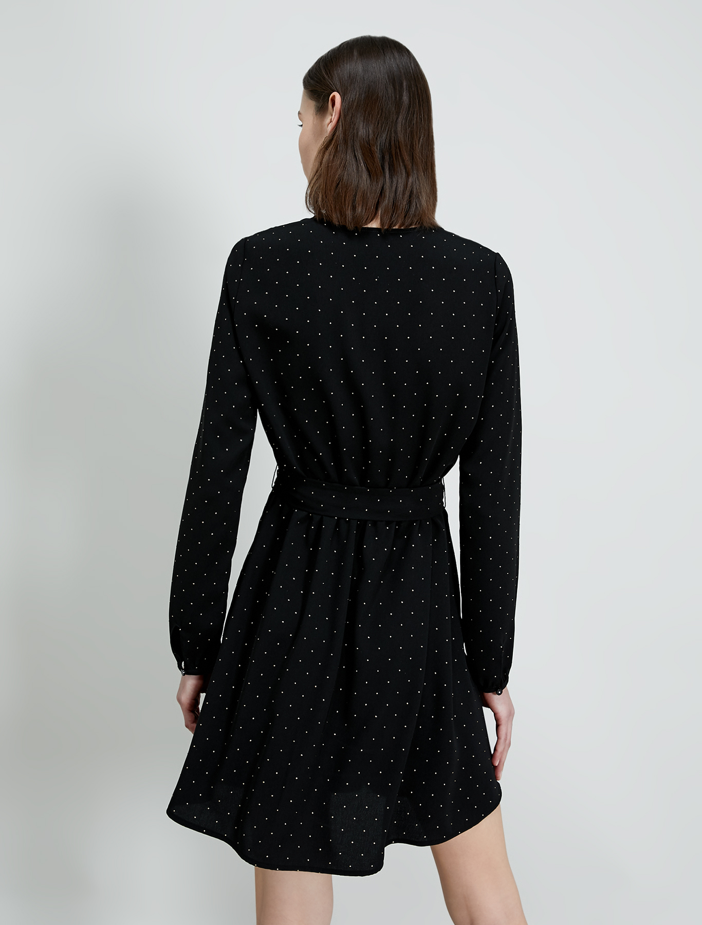 Georgette dress with studs, black pattern - Pennyblack Georgette dress with studs - black pattern - pennyblack