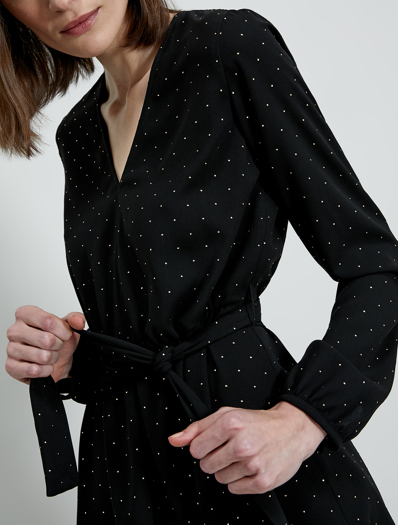 Georgette dress with studs, black pattern - Pennyblack Georgette dress with studs - black pattern - pennyblack