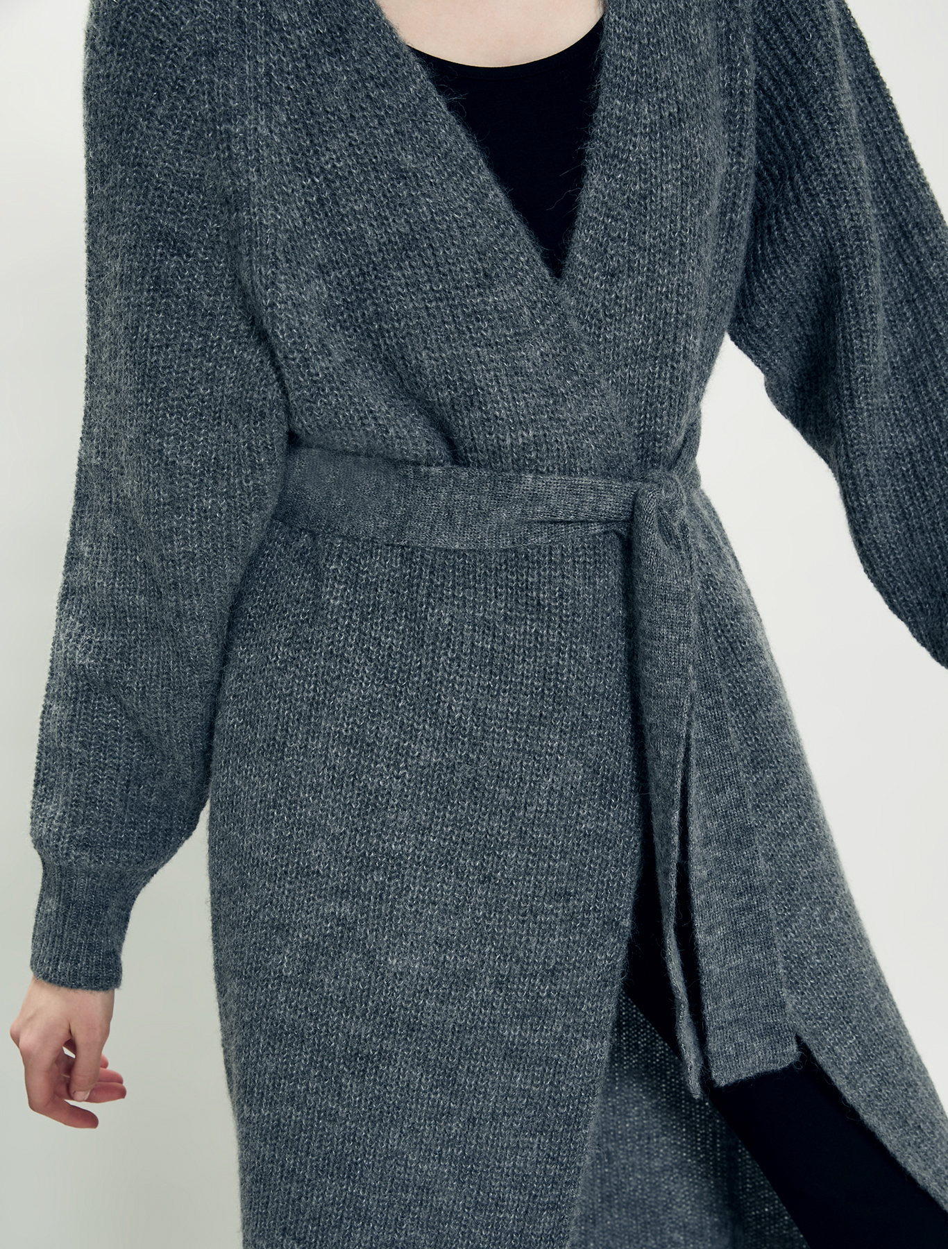 English ribbed cardigan, medium grey - Pennyblack English ribbed cardigan - medium grey - pennyblack