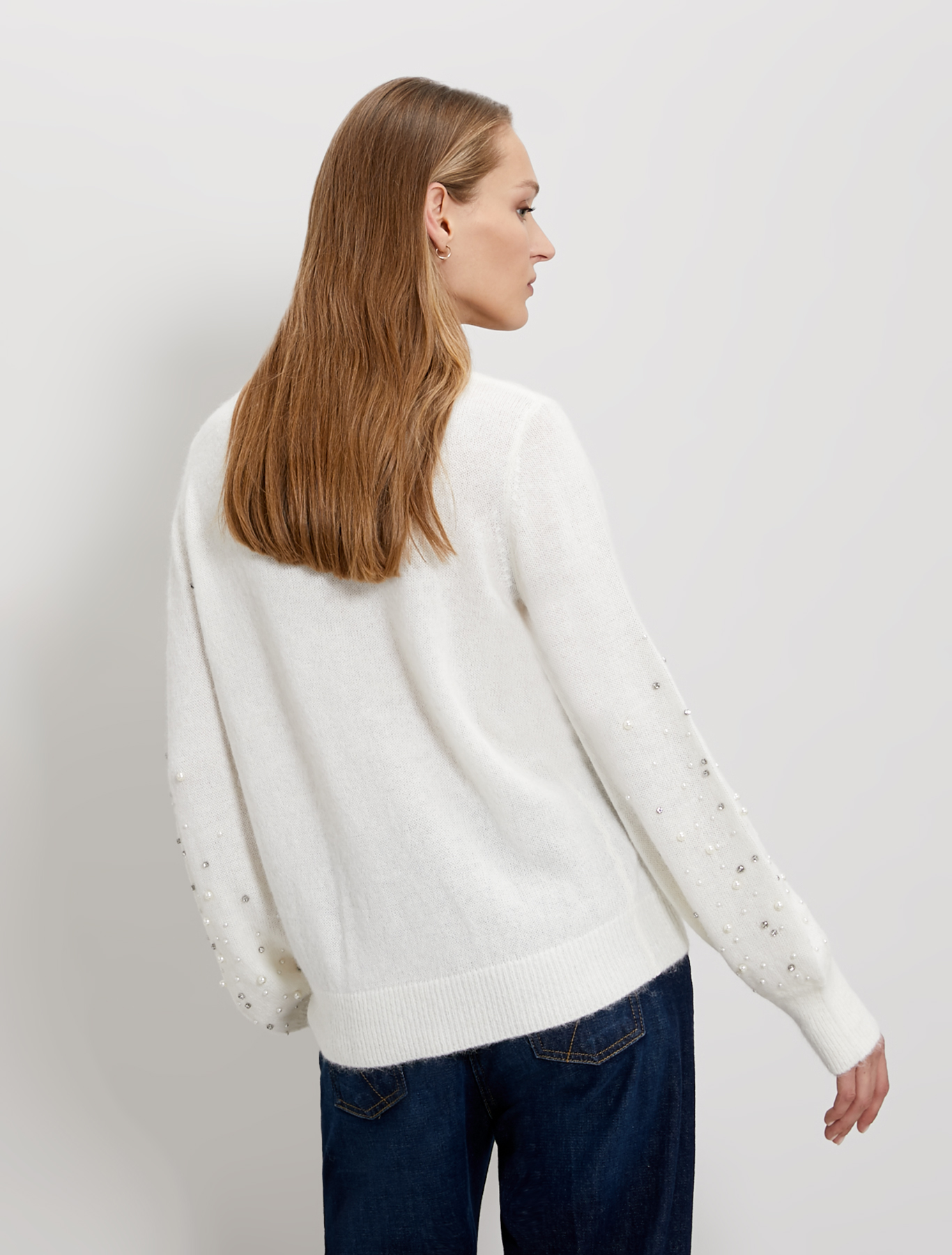 Alpaca sweater with pearls, ivory - Pennyblack Alpaca sweater with pearls - ivory - pennyblack