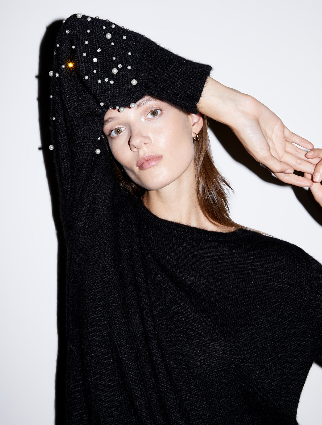 Pull in alpaca con perle, nero - Pennyblack Pull in alpaca con perle - nero - pennyblack