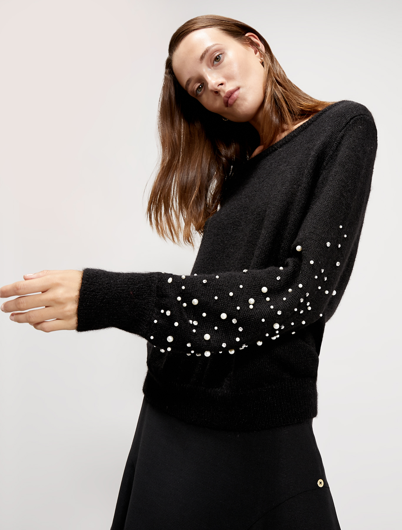 Pull in alpaca con perle, nero - Pennyblack Pull in alpaca con perle - nero - pennyblack