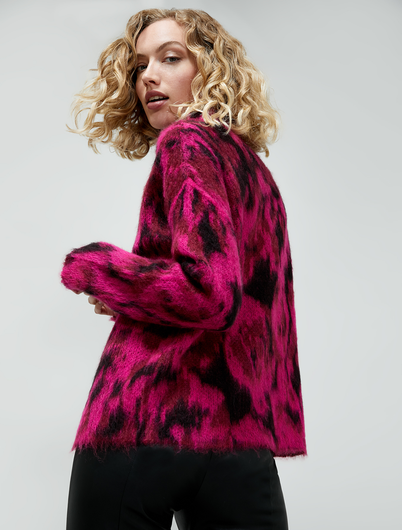 Jacquard mohair pullover, red - Pennyblack Jacquard mohair pullover - red - pennyblack