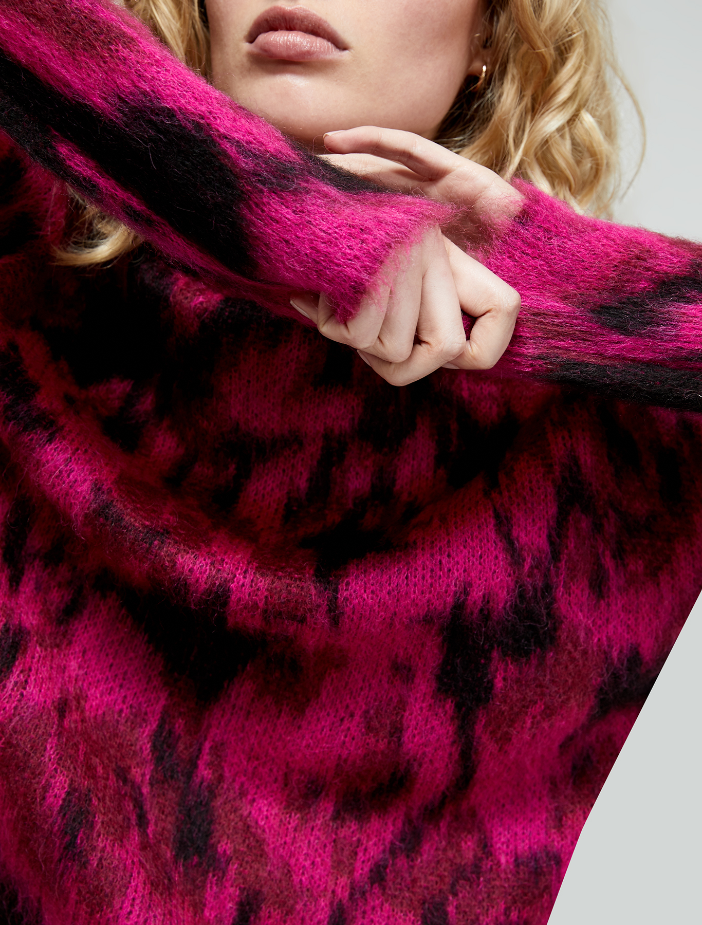 Jacquard mohair pullover, red - Pennyblack Jacquard mohair pullover - red - pennyblack