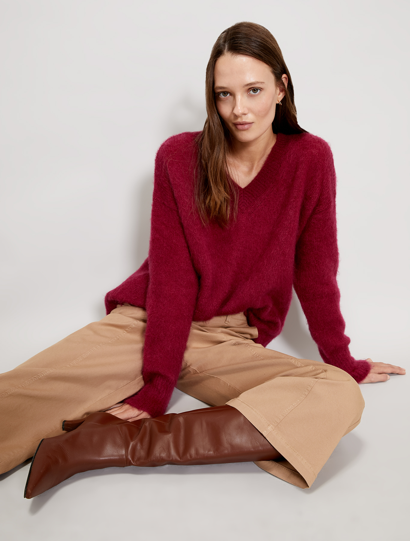 Mohair blend pullover, burgundy - Pennyblack Mohair blend pullover - burgundy - pennyblack