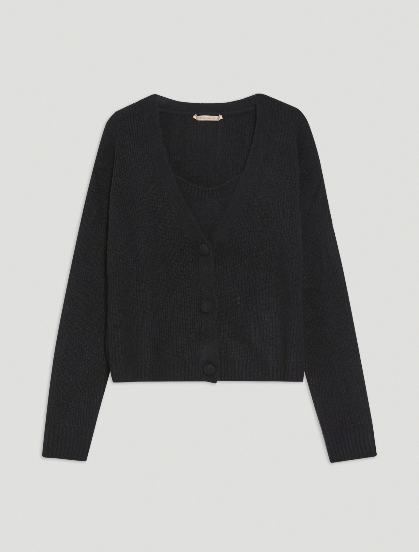 Twin set in wool blend, black - Pennyblack Twin set in wool blend - black - pennyblack