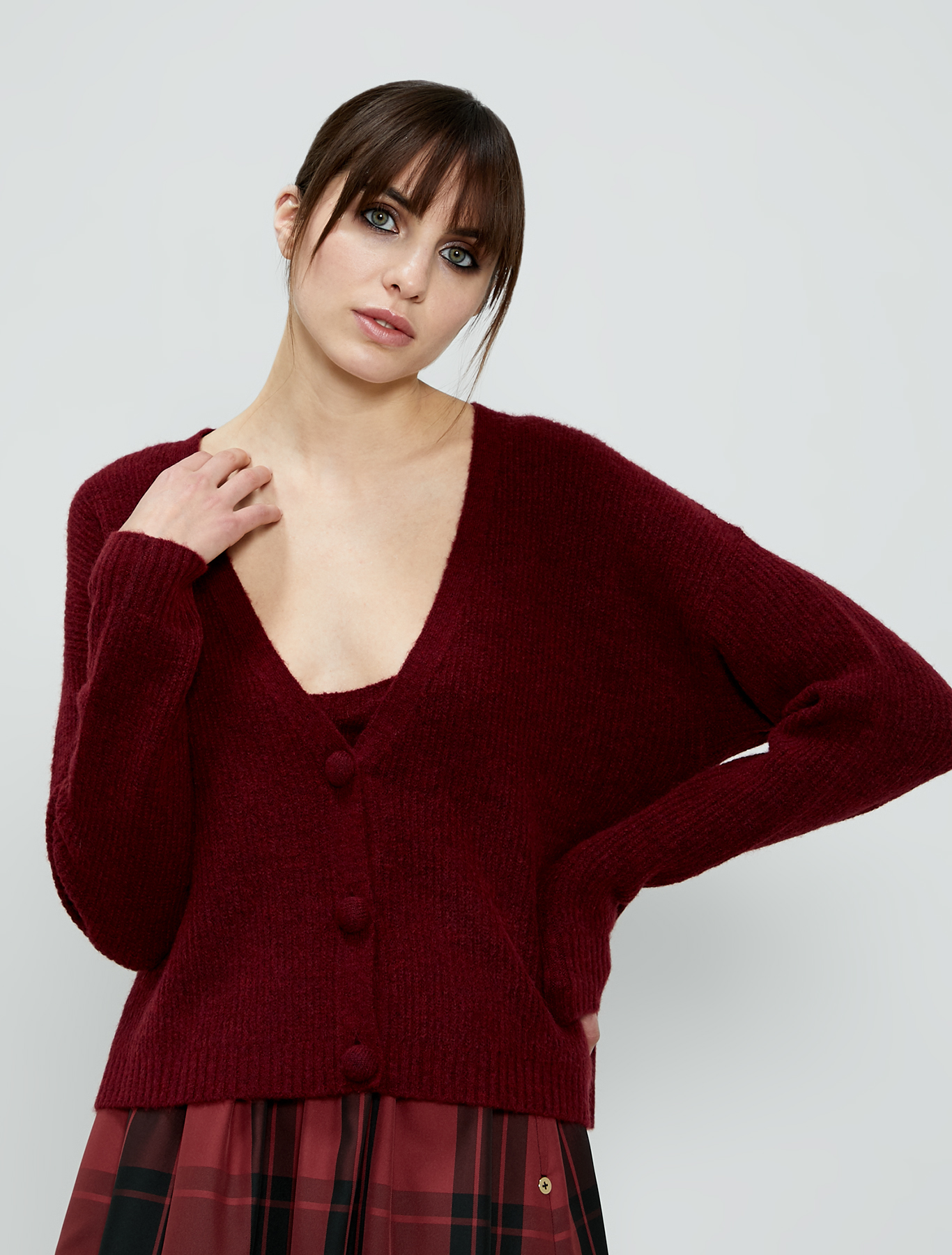 Twin set in wool blend, burgundy - Pennyblack Twin set in wool blend - burgundy - pennyblack