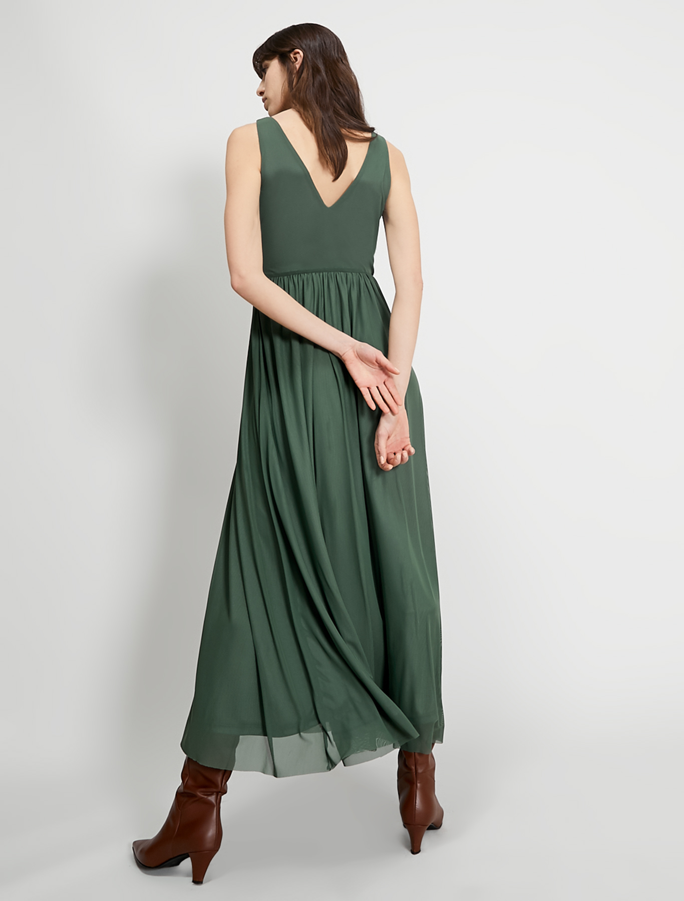 Long tulle jersey dress, green - Pennyblack Long tulle jersey dress - green - pennyblack