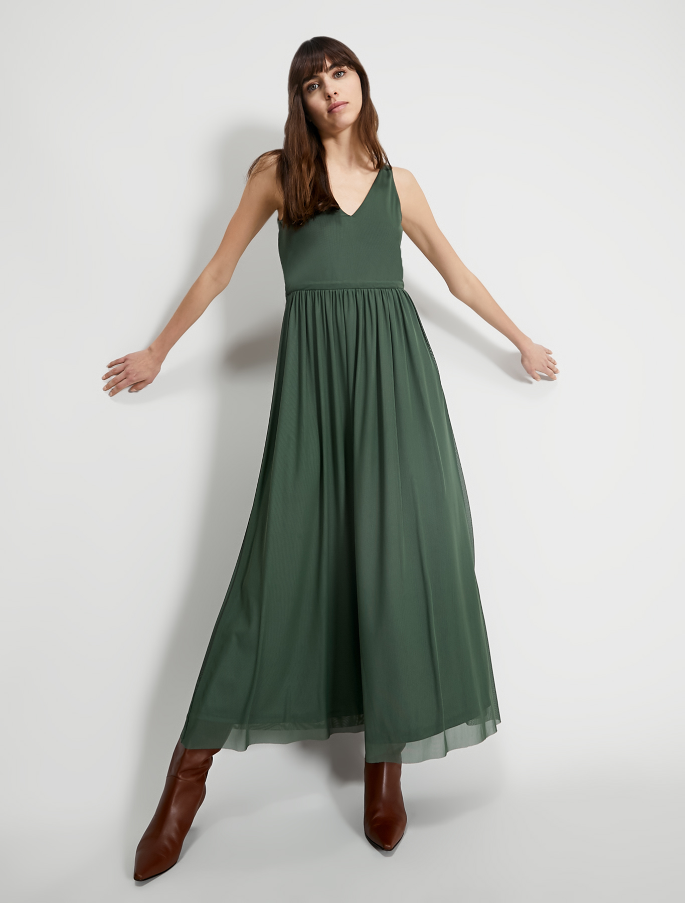 Long tulle jersey dress, green - Pennyblack Long tulle jersey dress - green - pennyblack