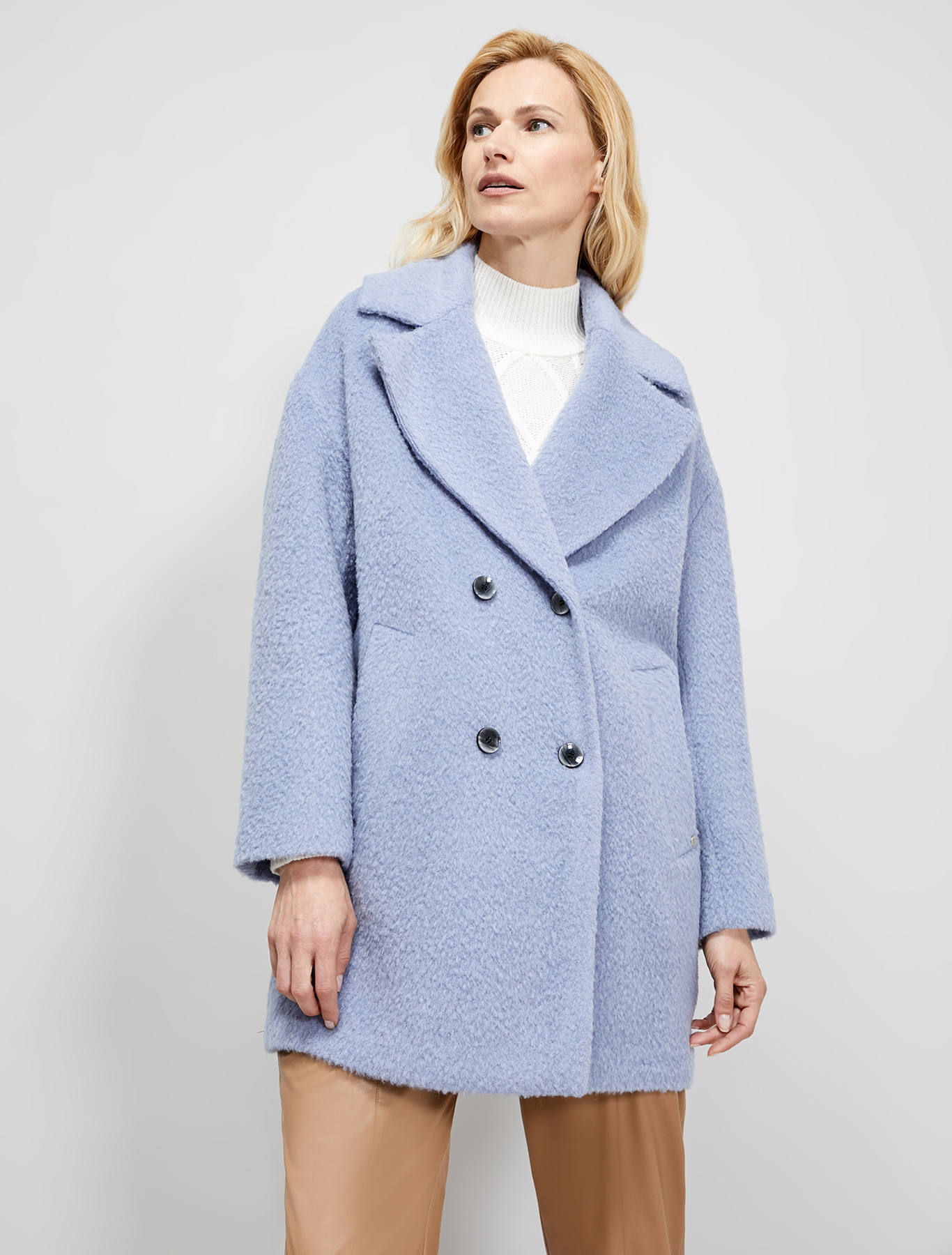 Wool and alpaca coat, air force blue - Pennyblack Wool and alpaca coat - air force blue - pennyblack