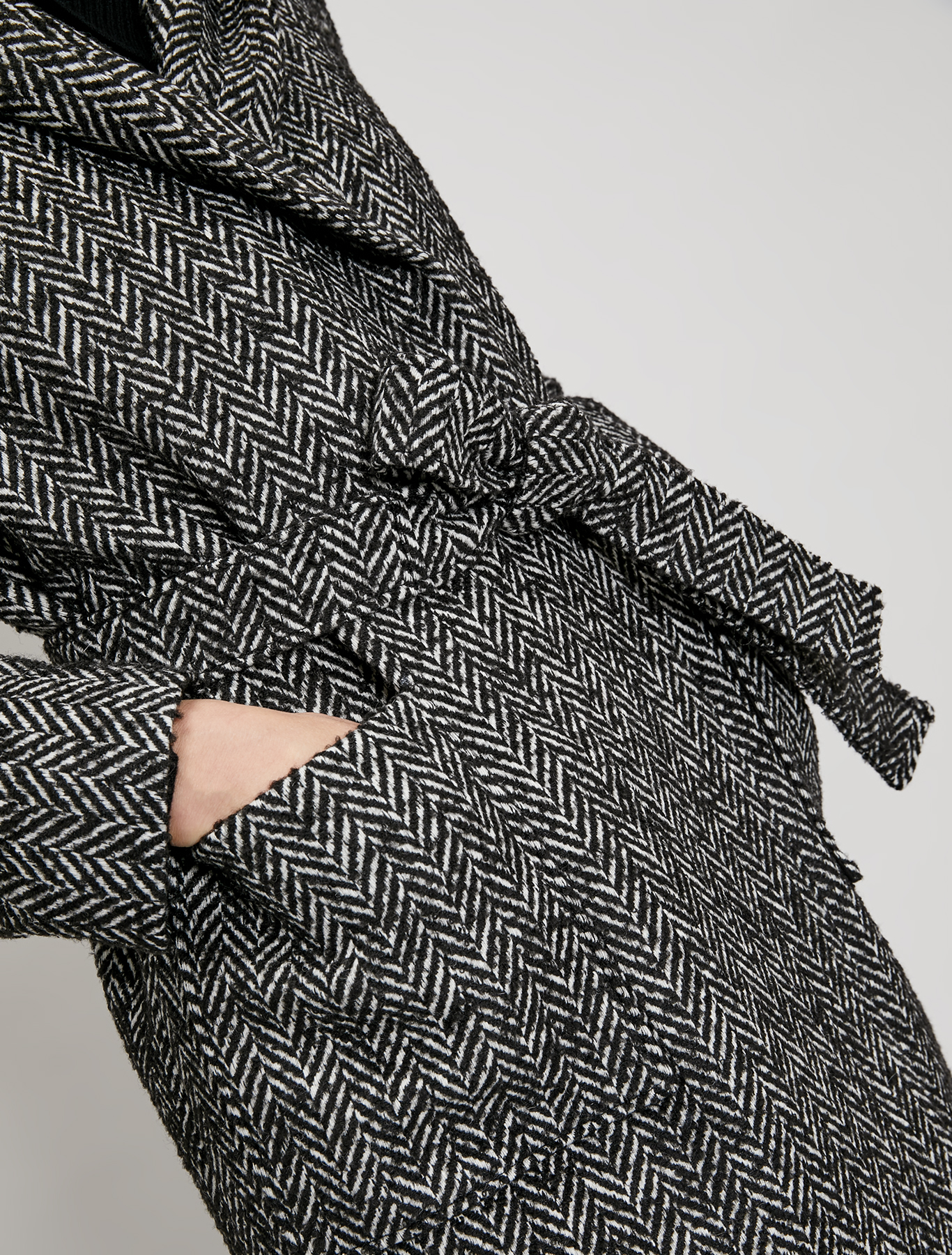 Chevron bouclé coat, black pattern - Pennyblack Chevron bouclé coat - black pattern - pennyblack