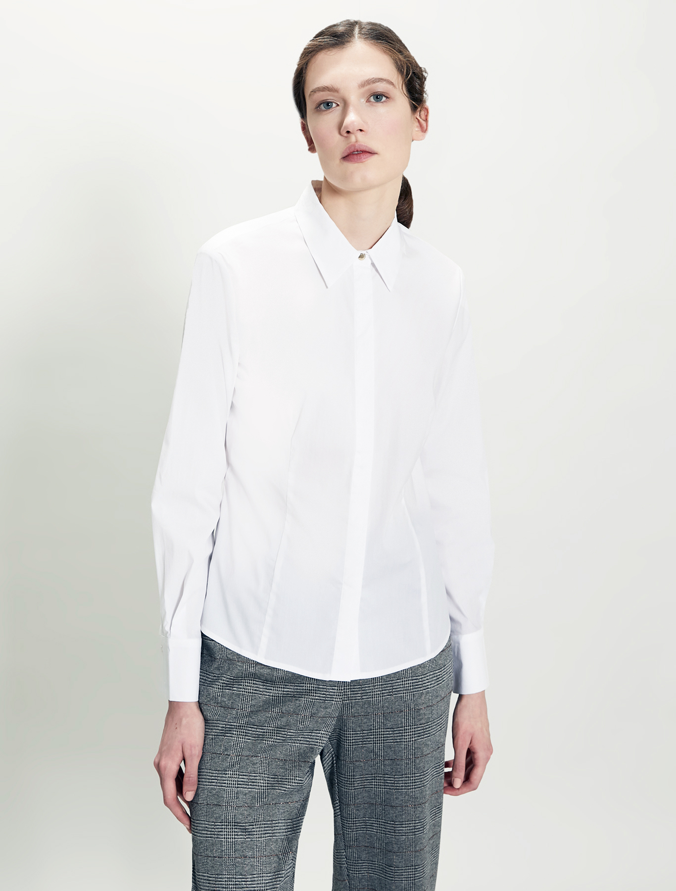 Slim poplin shirt, white - Pennyblack Slim poplin shirt - white - pennyblack