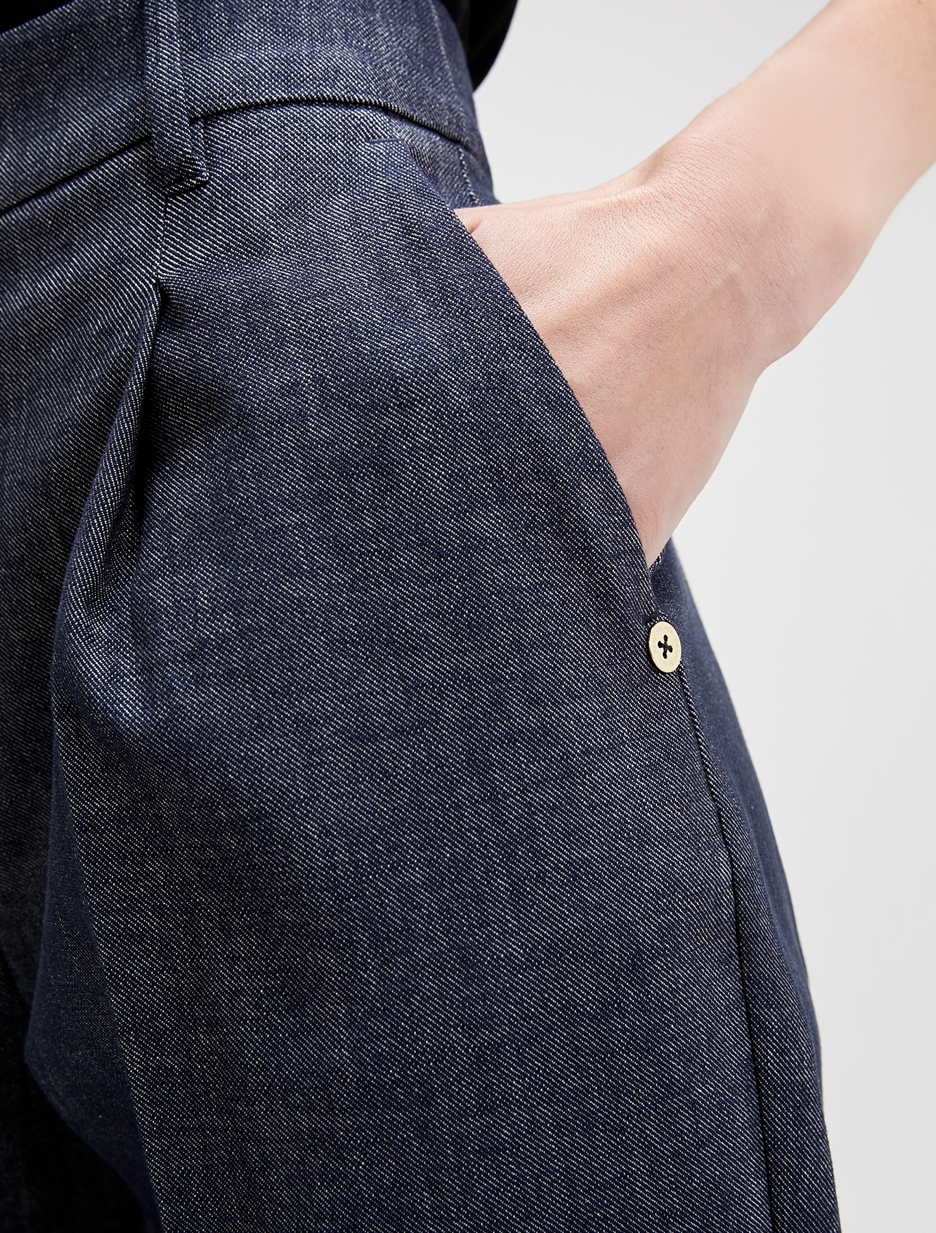 Carrot trousers in cotton twill, navy blue - Pennyblack Carrot trousers in cotton twill - navy blue - pennyblack