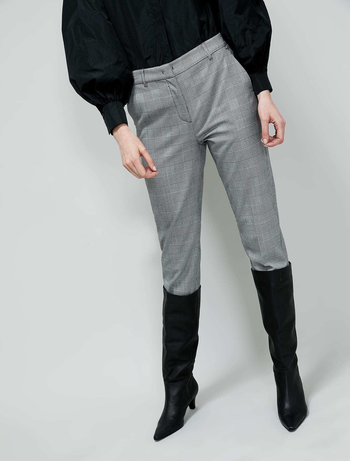 Slim-fit trousers, black pattern - Pennyblack Slim-fit trousers - black pattern - pennyblack