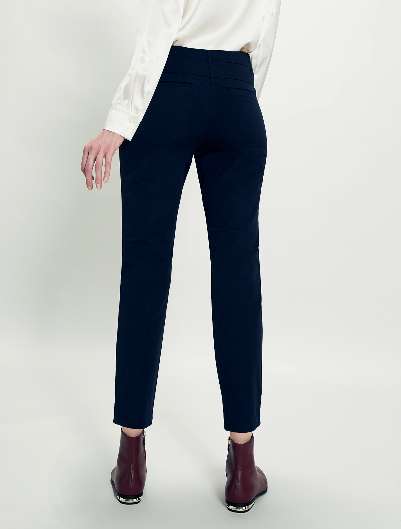 Skinny-fit twill trousers, midnight blue - Pennyblack Skinny-fit twill trousers - midnight blue - pennyblack