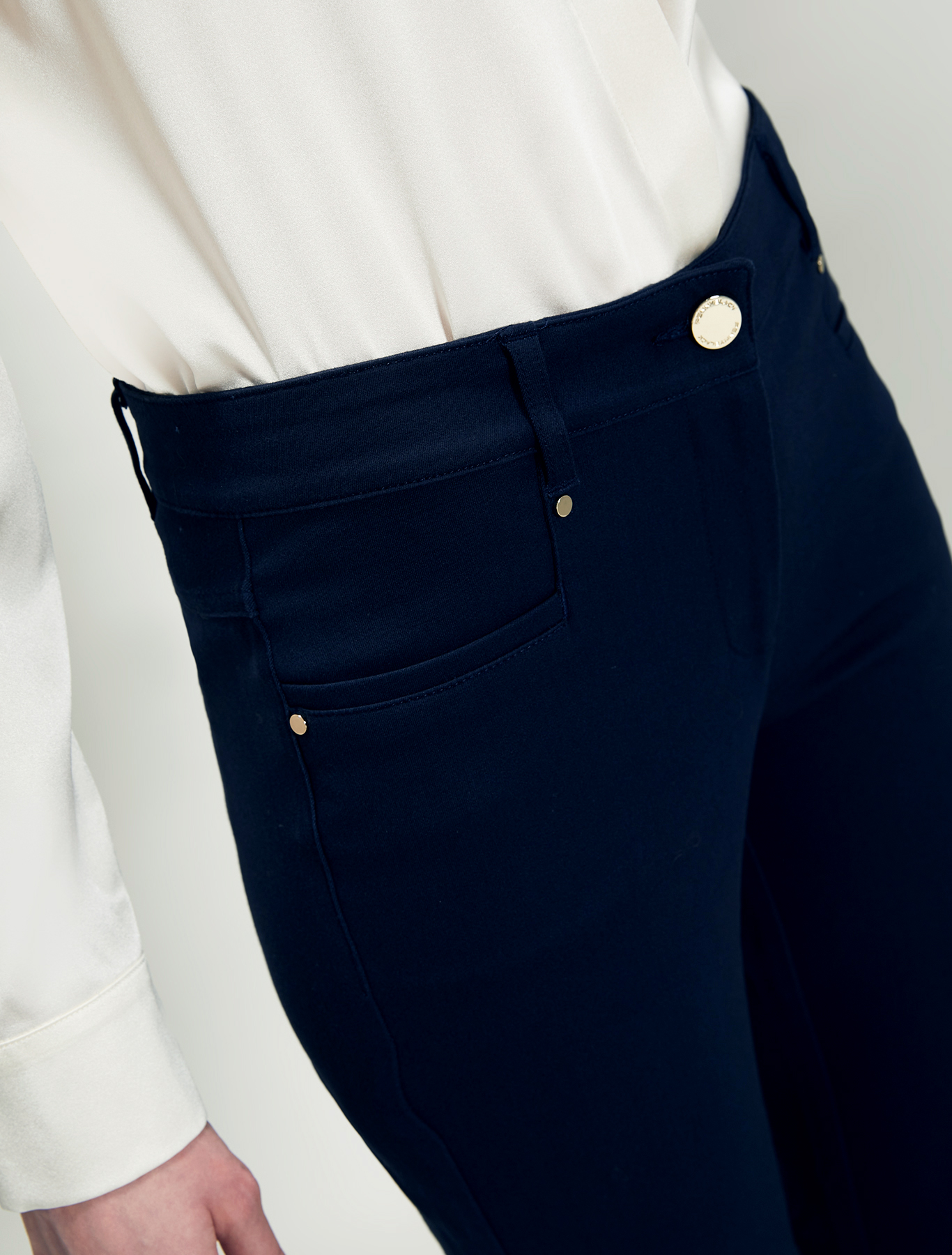 Skinny-fit twill trousers, midnight blue - Pennyblack Skinny-fit twill trousers - midnight blue - pennyblack