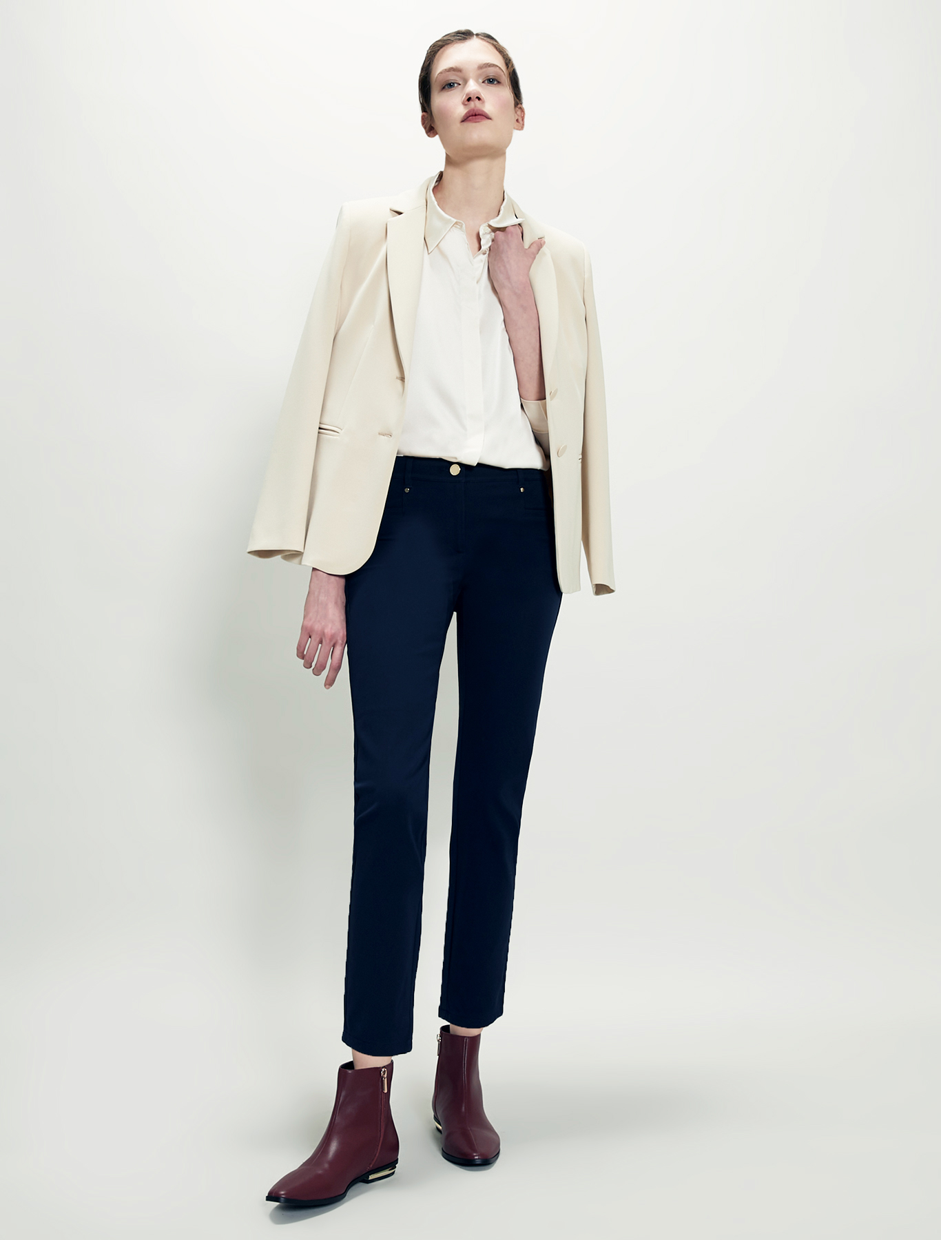 Skinny-fit twill trousers, midnight blue - Pennyblack Skinny-fit twill trousers - midnight blue - pennyblack