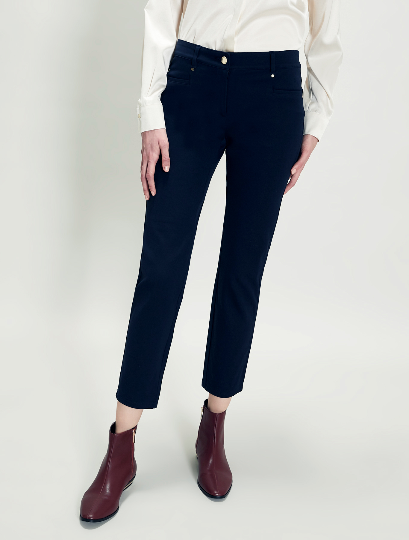Skinny-fit twill trousers, midnight blue - Pennyblack Skinny-fit twill trousers - midnight blue - pennyblack