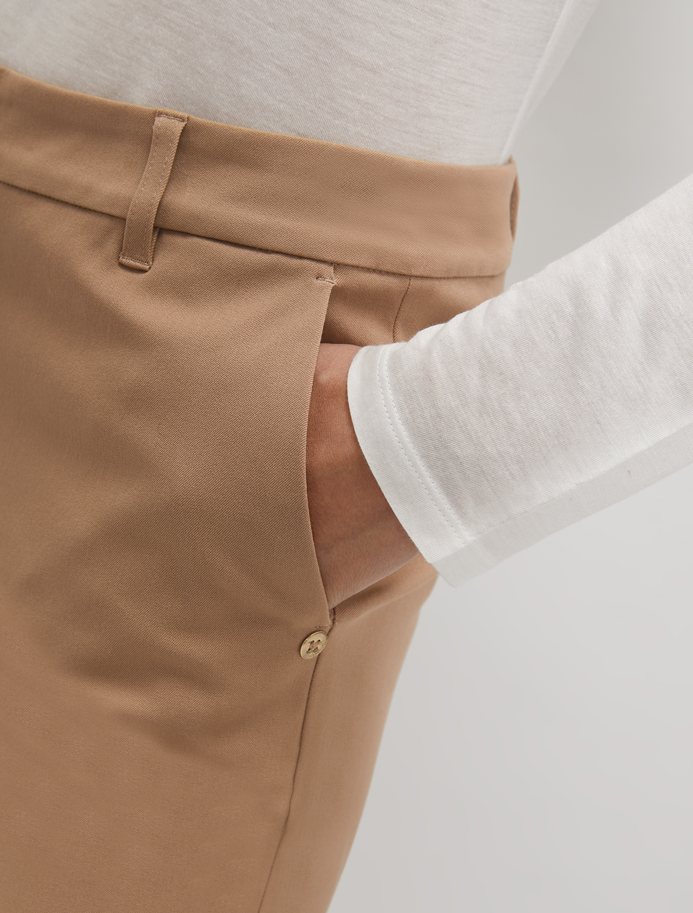 Pantaloni slim in twill, cammello - Pennyblack Pantaloni slim in twill - cammello - pennyblack