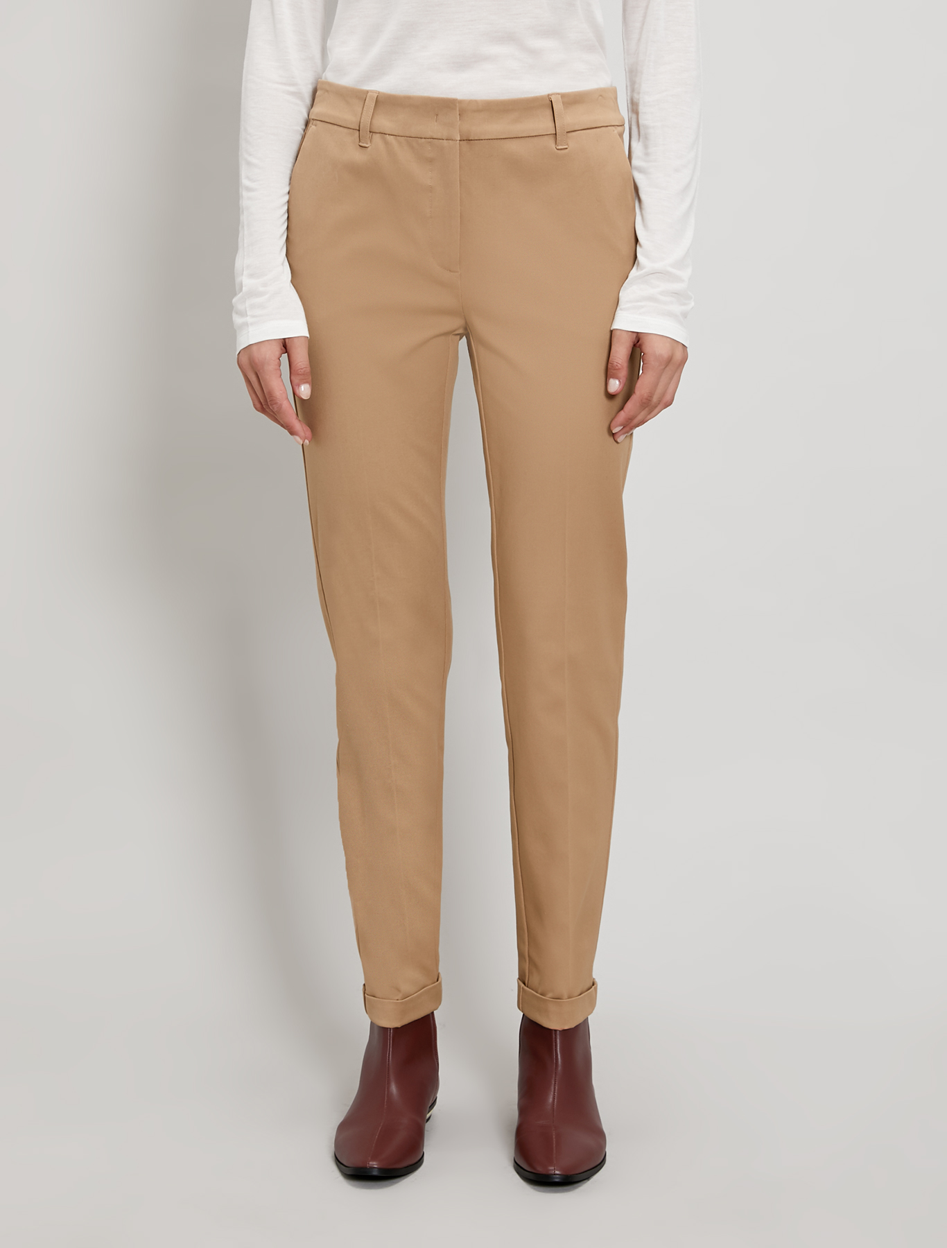 Pantaloni slim in twill, cammello - Pennyblack Pantaloni slim in twill - cammello - pennyblack