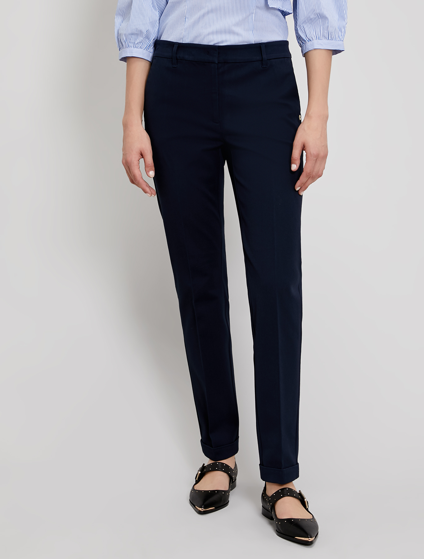 Slim twill trousers, midnight blue - Pennyblack Slim twill trousers - midnight blue - pennyblack
