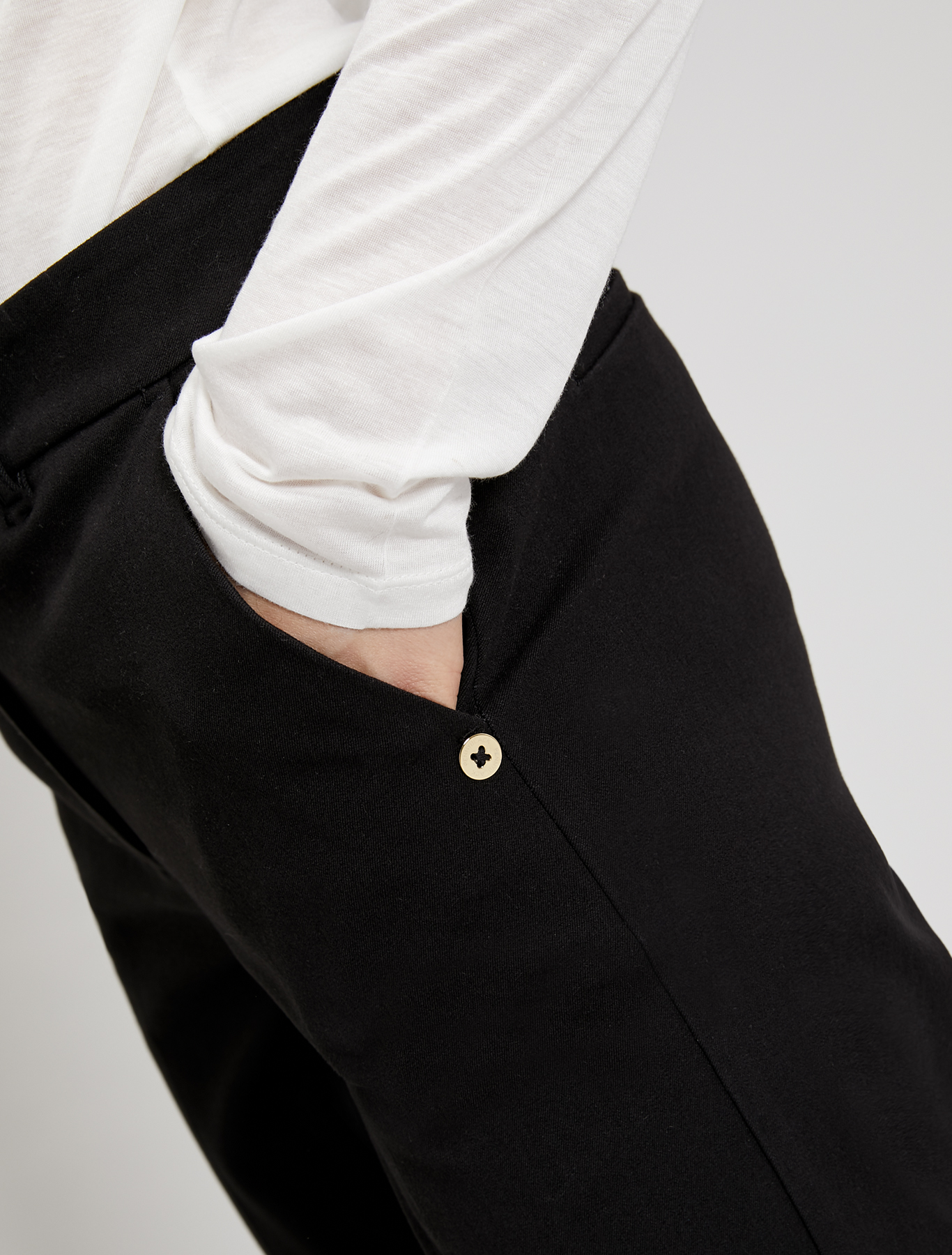 Slim twill trousers, black - Pennyblack Slim twill trousers - black - pennyblack