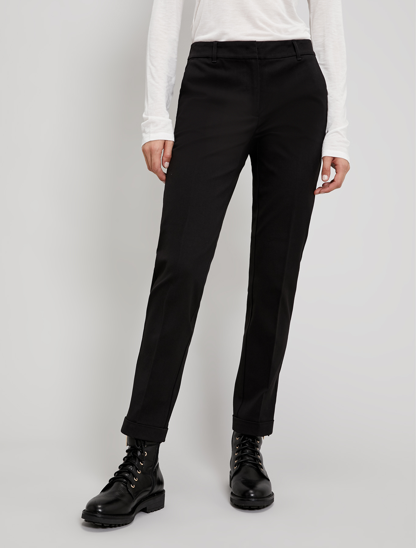 Slim twill trousers, black - Pennyblack Slim twill trousers - black - pennyblack
