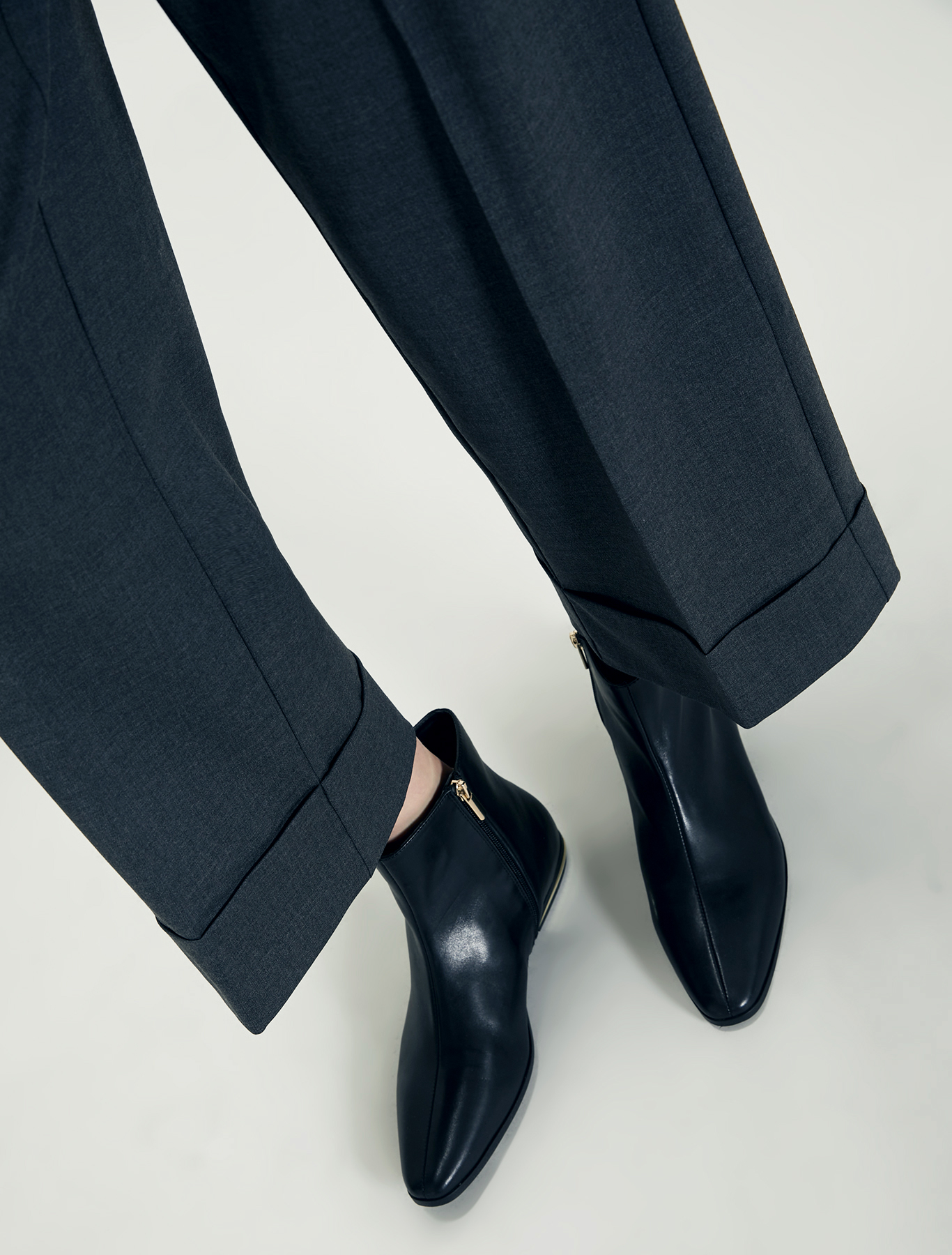 Wool twill trousers, dark grey - Pennyblack Wool twill trousers - dark grey - pennyblack