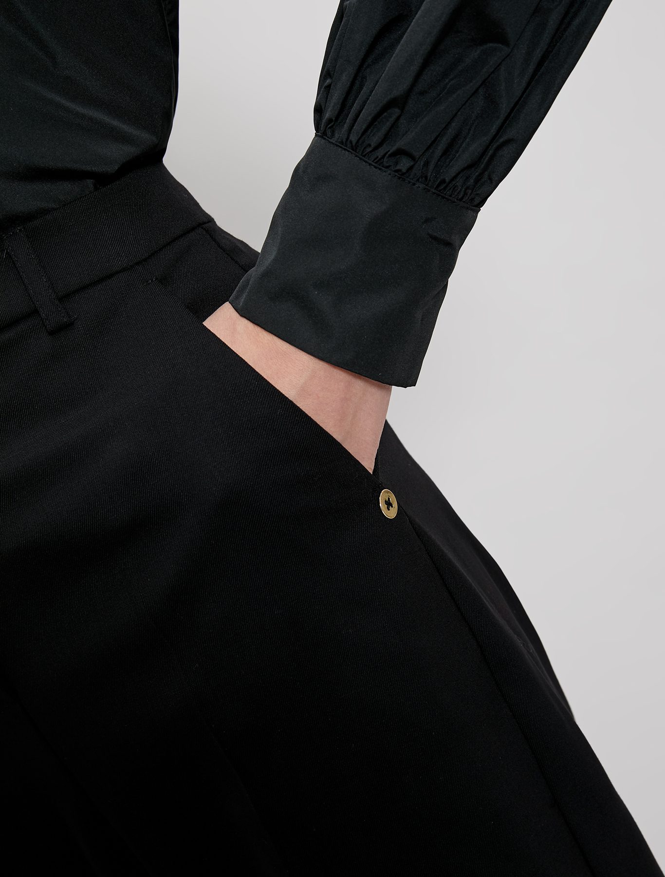 Wool twill trousers, black - Pennyblack Wool twill trousers - black - pennyblack