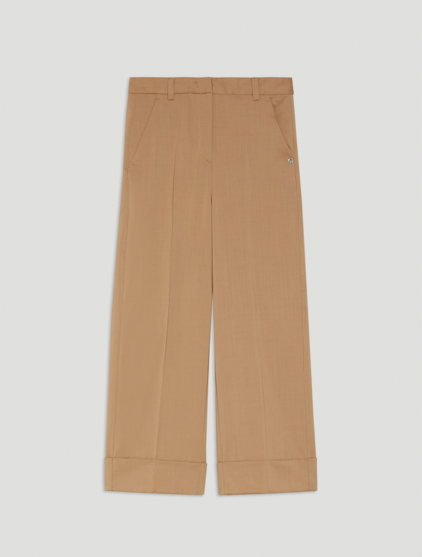 Pantaloni in twill di lana, cammello - Pennyblack Pantaloni in twill di lana - cammello - pennyblack