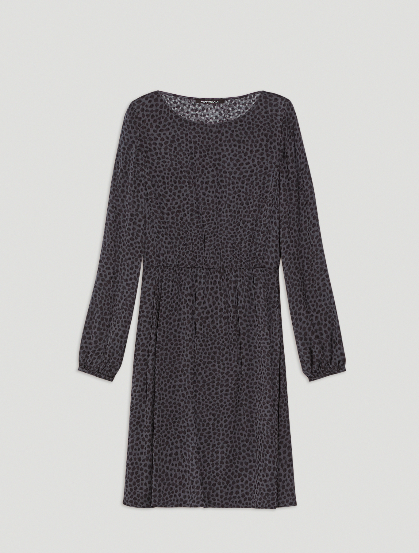 Spotted micro-patterned dress, dark grey pattern - Pennyblack Spotted micro-patterned dress - dark grey pattern - pennyblack