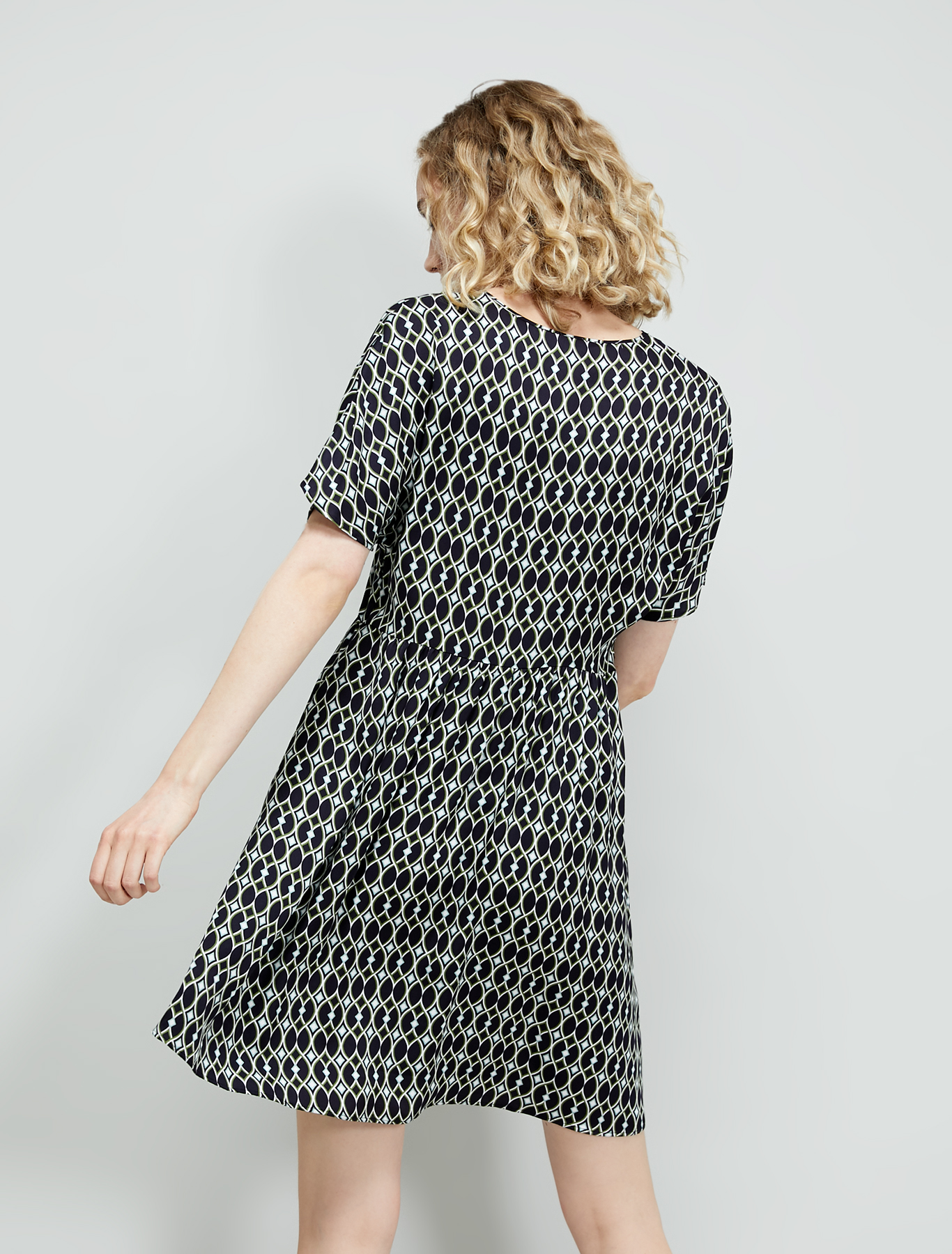 Patterned twill dress, green pattern - Pennyblack Patterned twill dress - green pattern - pennyblack