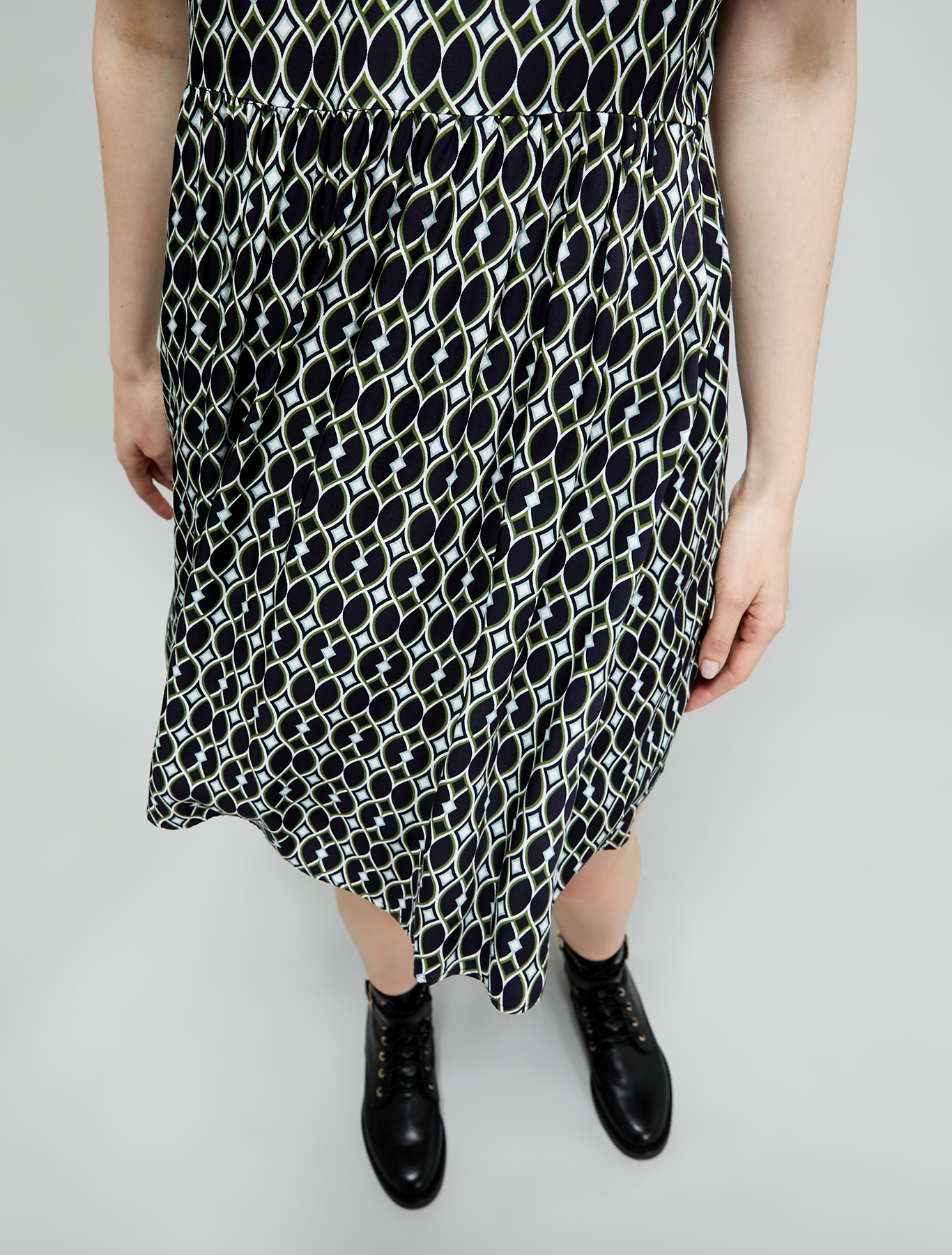 Patterned twill dress, green pattern - Pennyblack Patterned twill dress - green pattern - pennyblack