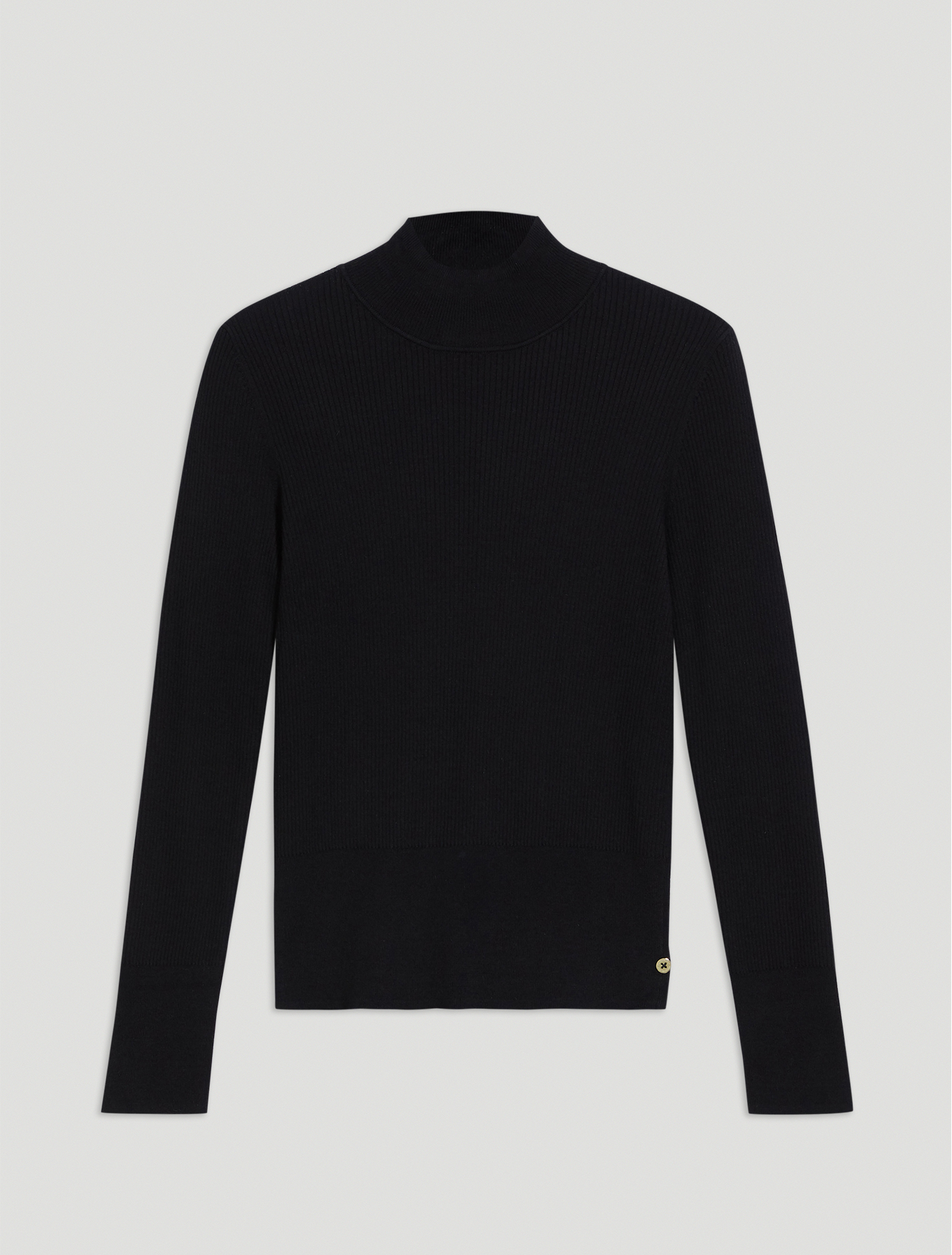 Cotton and cashmere polo neck, black - Pennyblack Cotton and cashmere polo neck - black - pennyblack