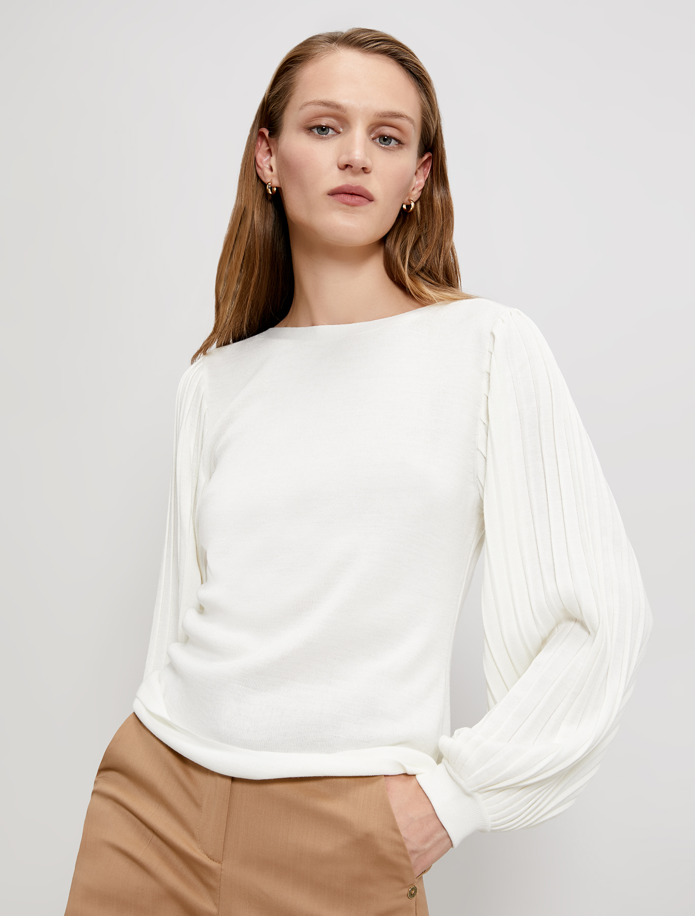 Maglia con maniche a sbuffo, bianco avorio - Pennyblack Maglia con maniche a sbuffo - bianco avorio - pennyblack