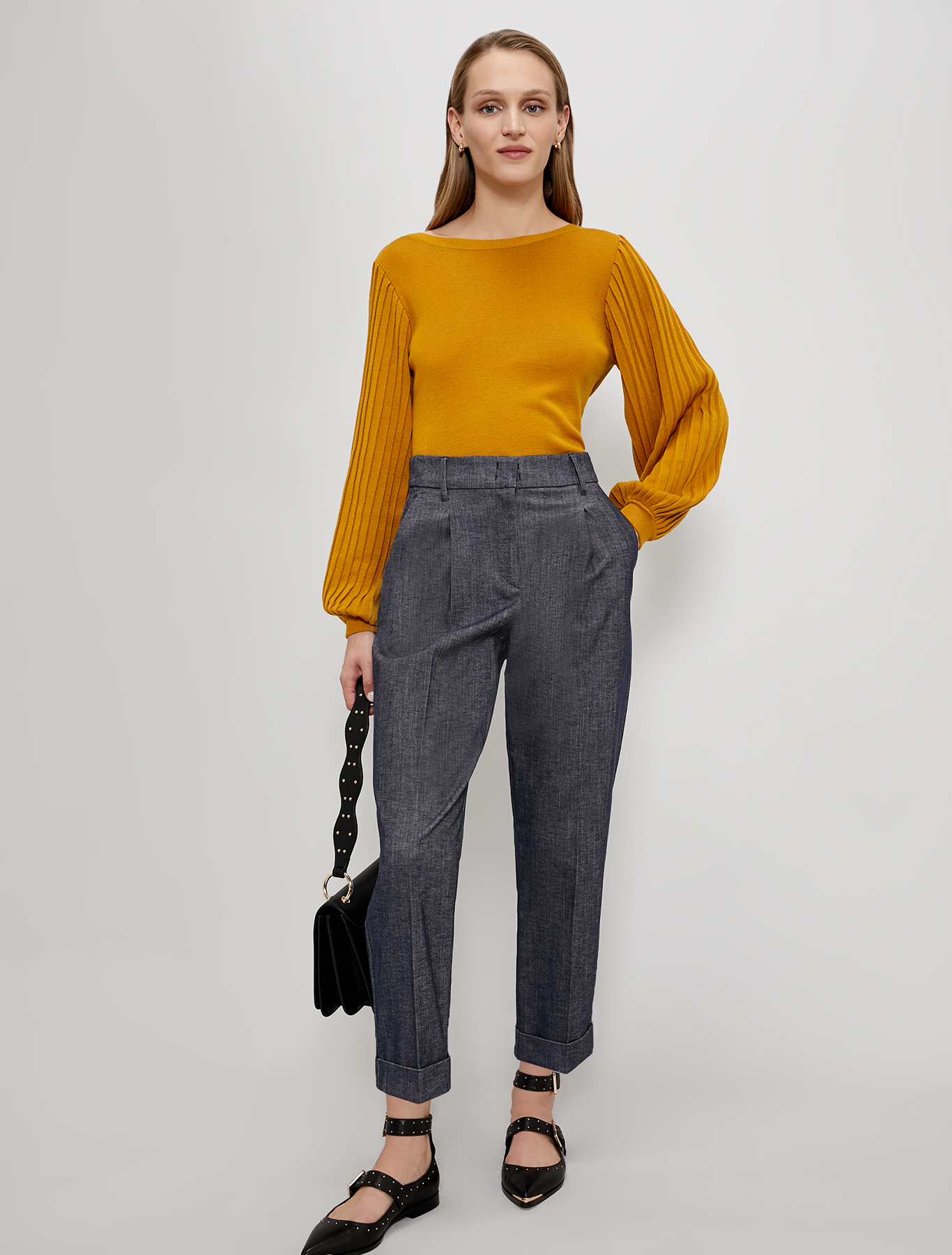 Maglia con maniche a sbuffo, giallo tenue - Pennyblack Maglia con maniche a sbuffo - giallo tenue - pennyblack