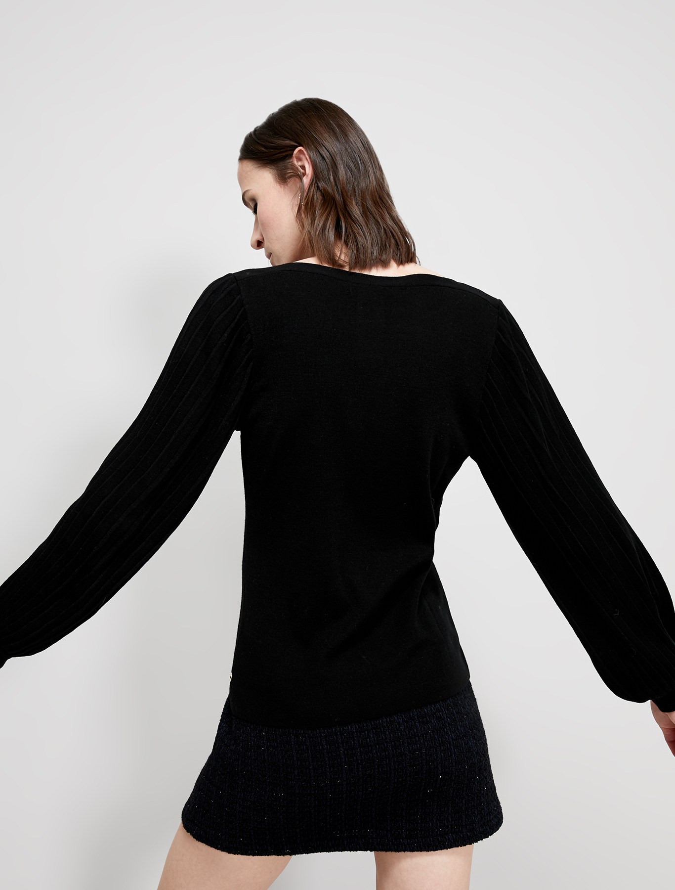Jumper with puffed sleeves, black - Pennyblack Jumper with puffed sleeves - black - pennyblack