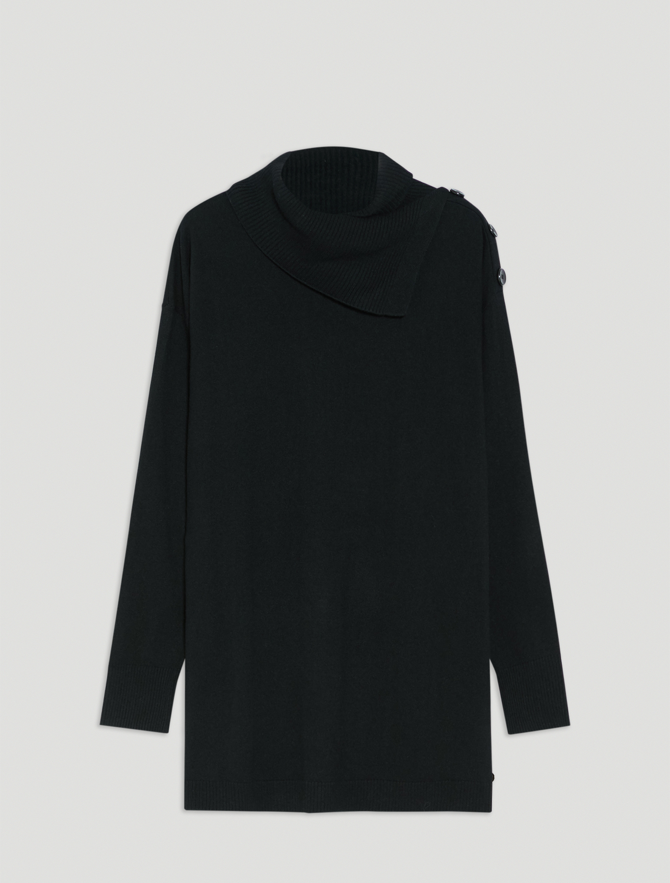 Jumper with asymmetric collar, black - Pennyblack Jumper with asymmetric collar - black - pennyblack