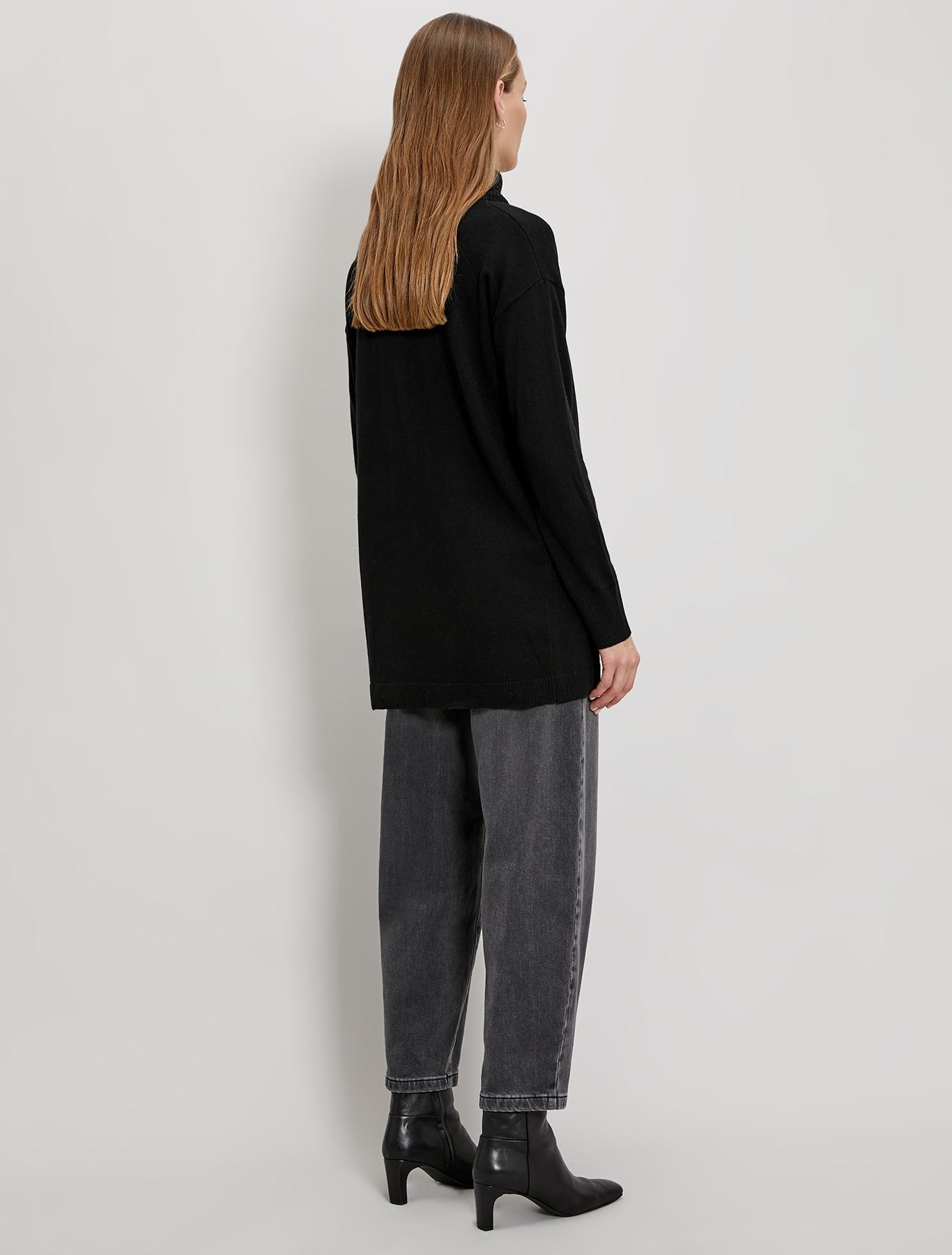 Jumper with asymmetric collar, black - Pennyblack Jumper with asymmetric collar - black - pennyblack