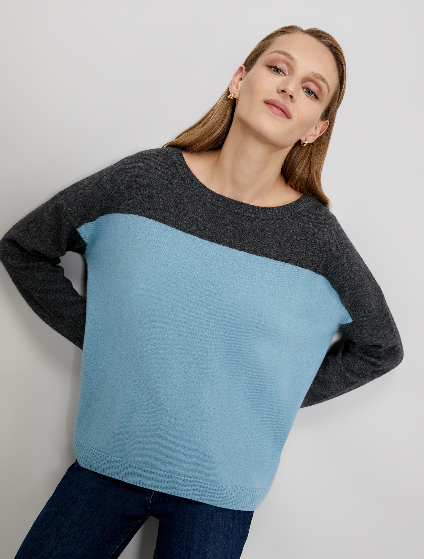 Wool and cashmere jumper, black pattern - Pennyblack Wool and cashmere jumper - black pattern - pennyblack