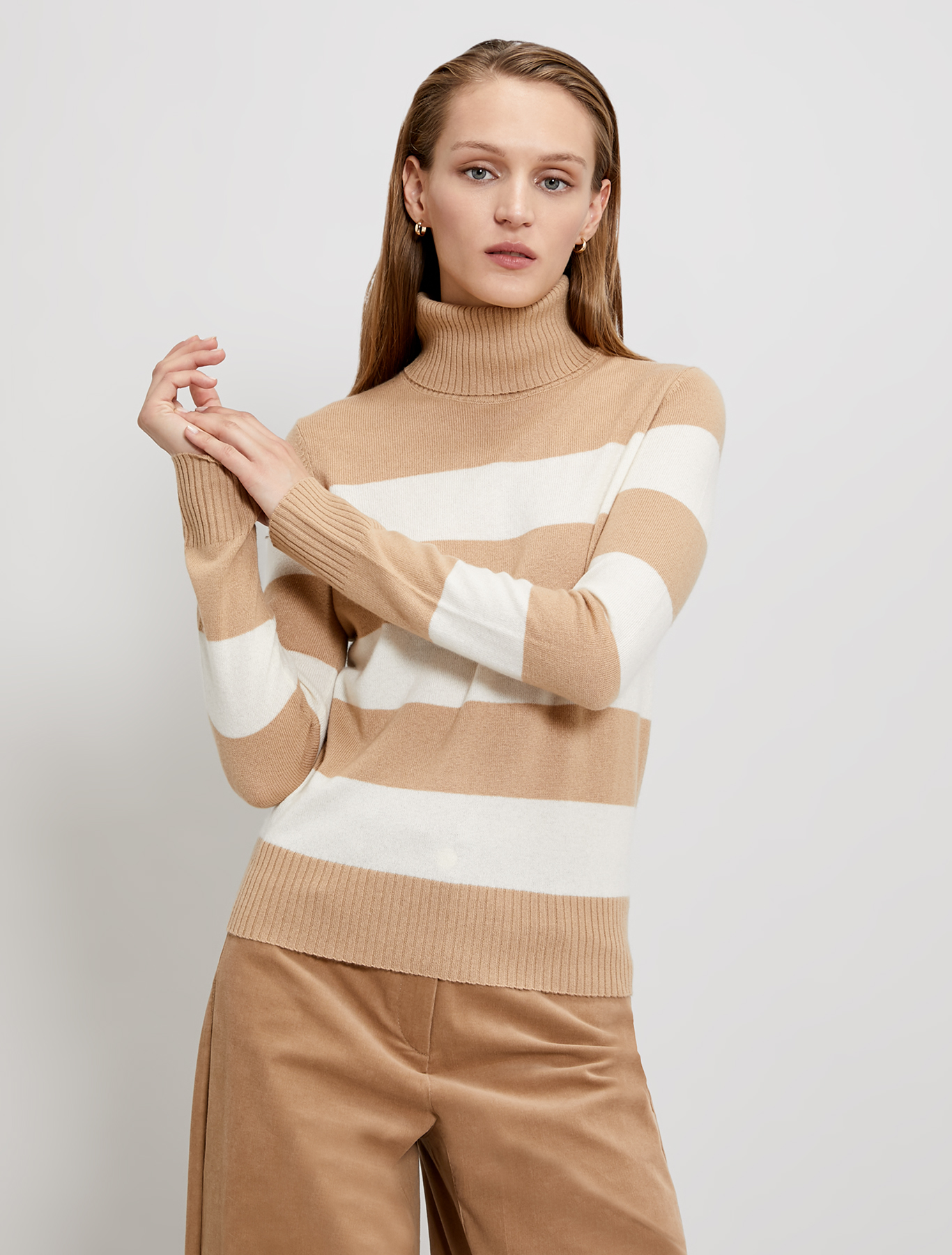 Wool and cashmere turtleneck, camel - Pennyblack Wool and cashmere turtleneck - camel - pennyblack