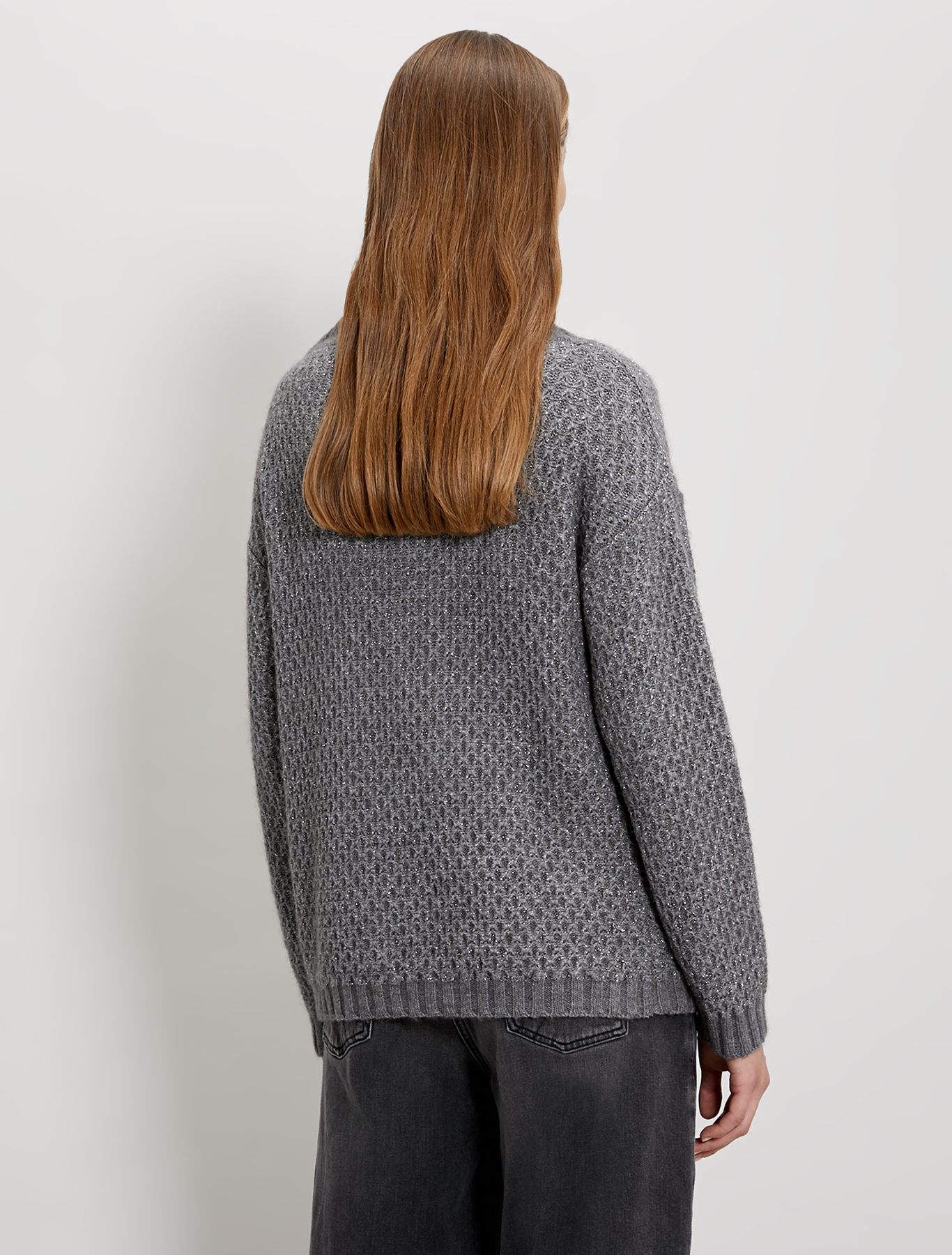 3D-effect pullover, medium grey - Pennyblack 3D-effect pullover - medium grey - pennyblack