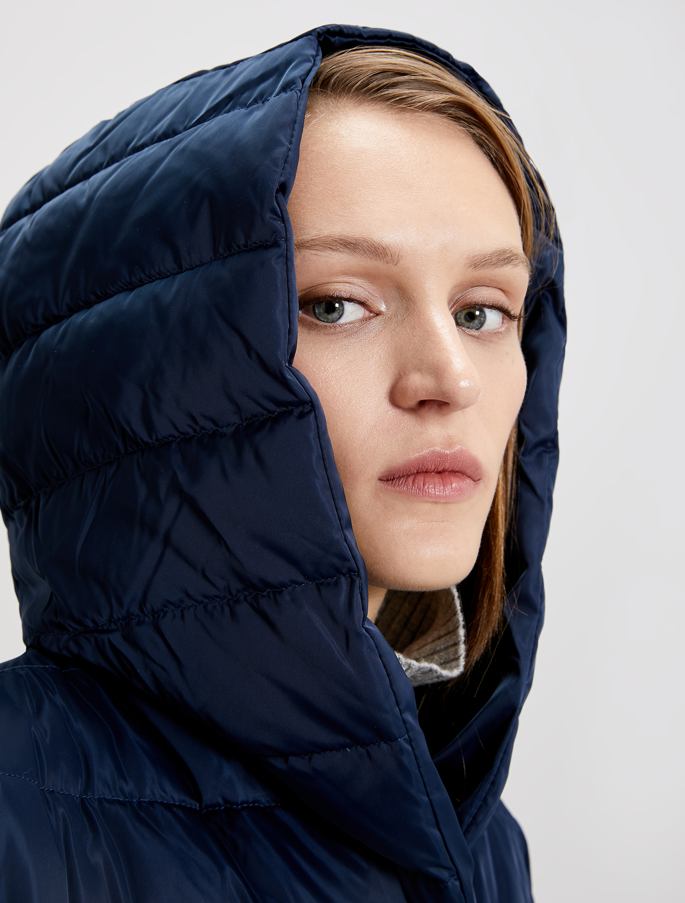 Technical satin down jacket, midnight blue - Pennyblack Technical satin down jacket - midnight blue - pennyblack