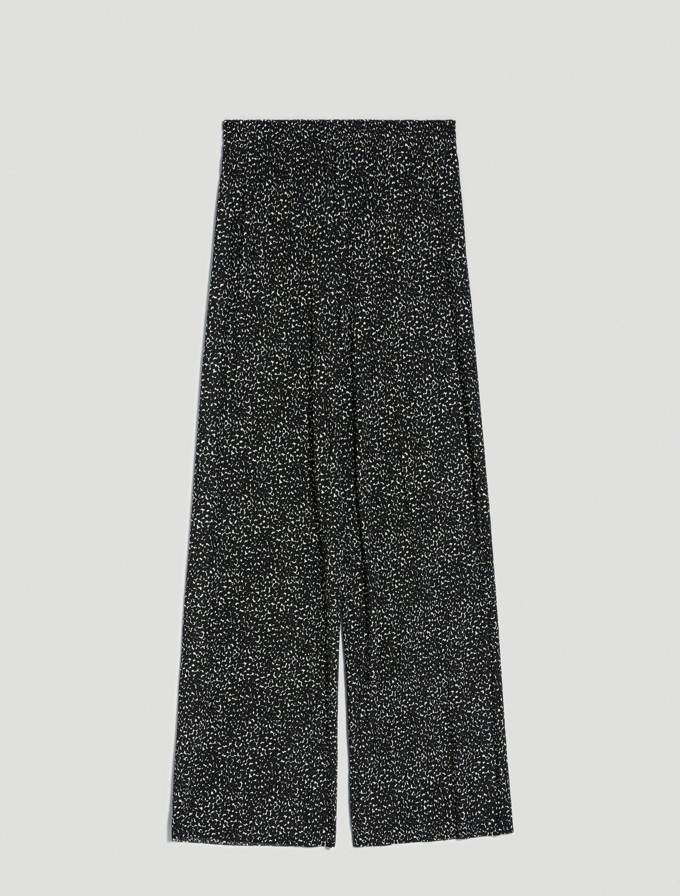 Trousers in micro-pleated jersey, black pattern - Pennyblack Trousers in micro-pleated jersey - black pattern - pennyblack