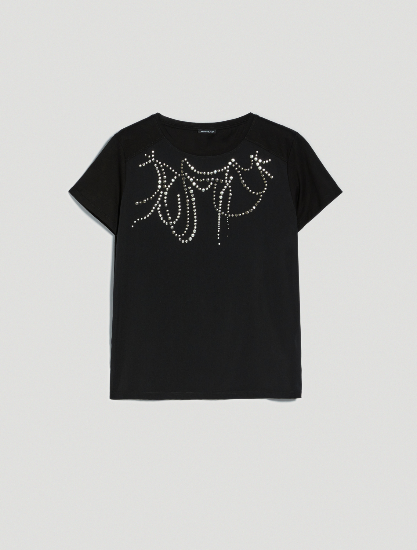 T-shirt with stud pattern, black - Pennyblack T-shirt with stud pattern - black - pennyblack