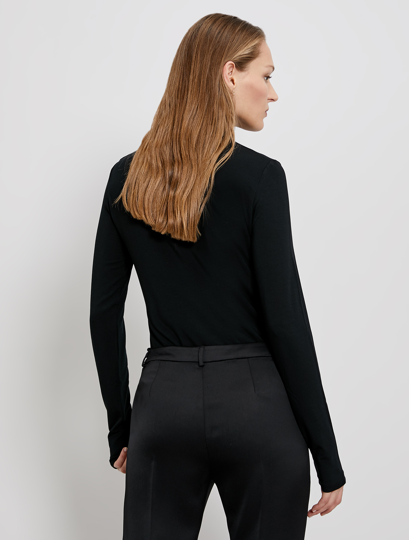 Fluid jersey polo neck, black - Pennyblack Fluid jersey polo neck - black - pennyblack