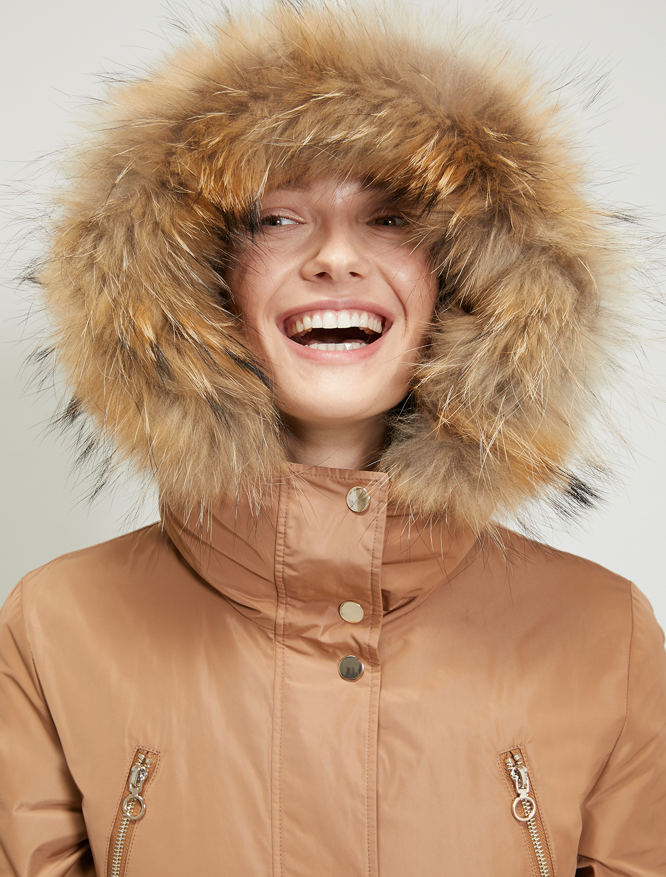 Padded parka with hood, hazelnut - Pennyblack Padded parka with hood - hazelnut - pennyblack