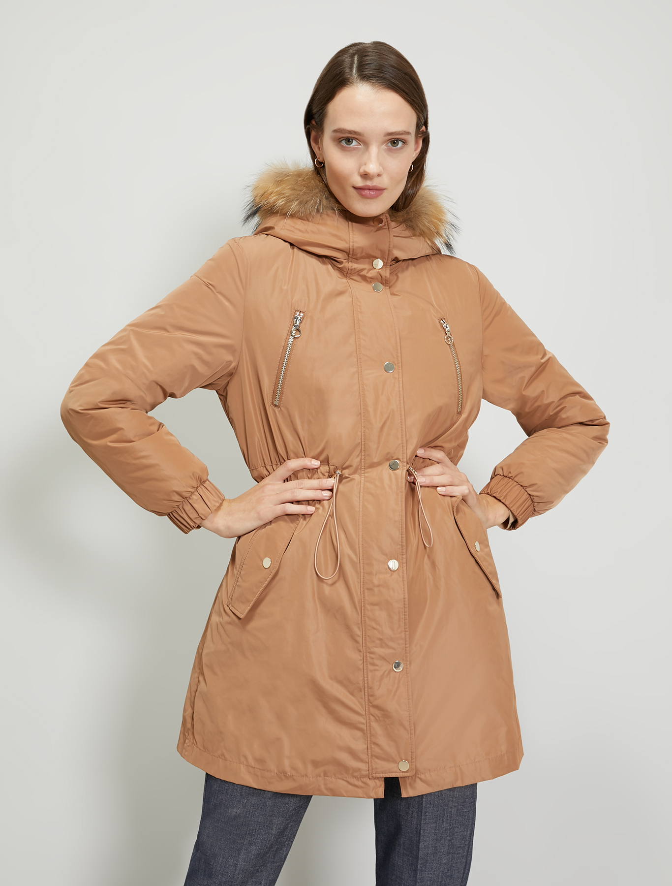 Padded parka with hood, hazelnut - Pennyblack Padded parka with hood - hazelnut - pennyblack